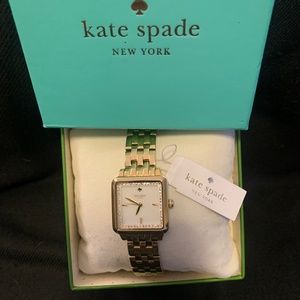 Kate Spade - classic square face watch with crystal accents